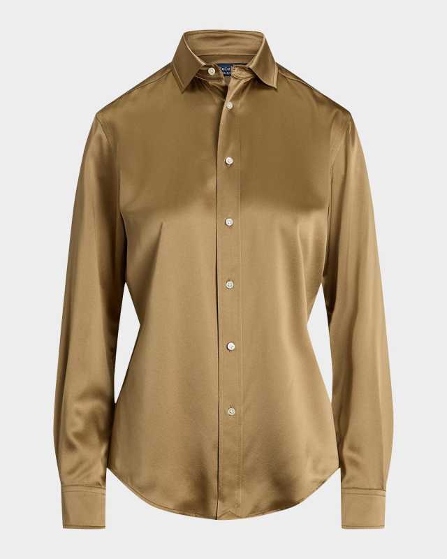 Slim-Fit Silk Shirt